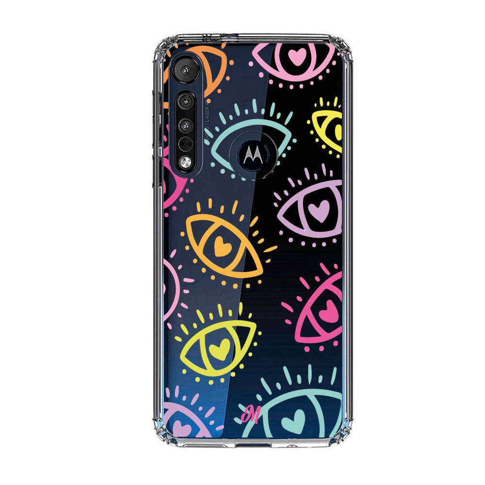 Case para Motorola G8 plus Eyes In Love-  - Mandala Cases