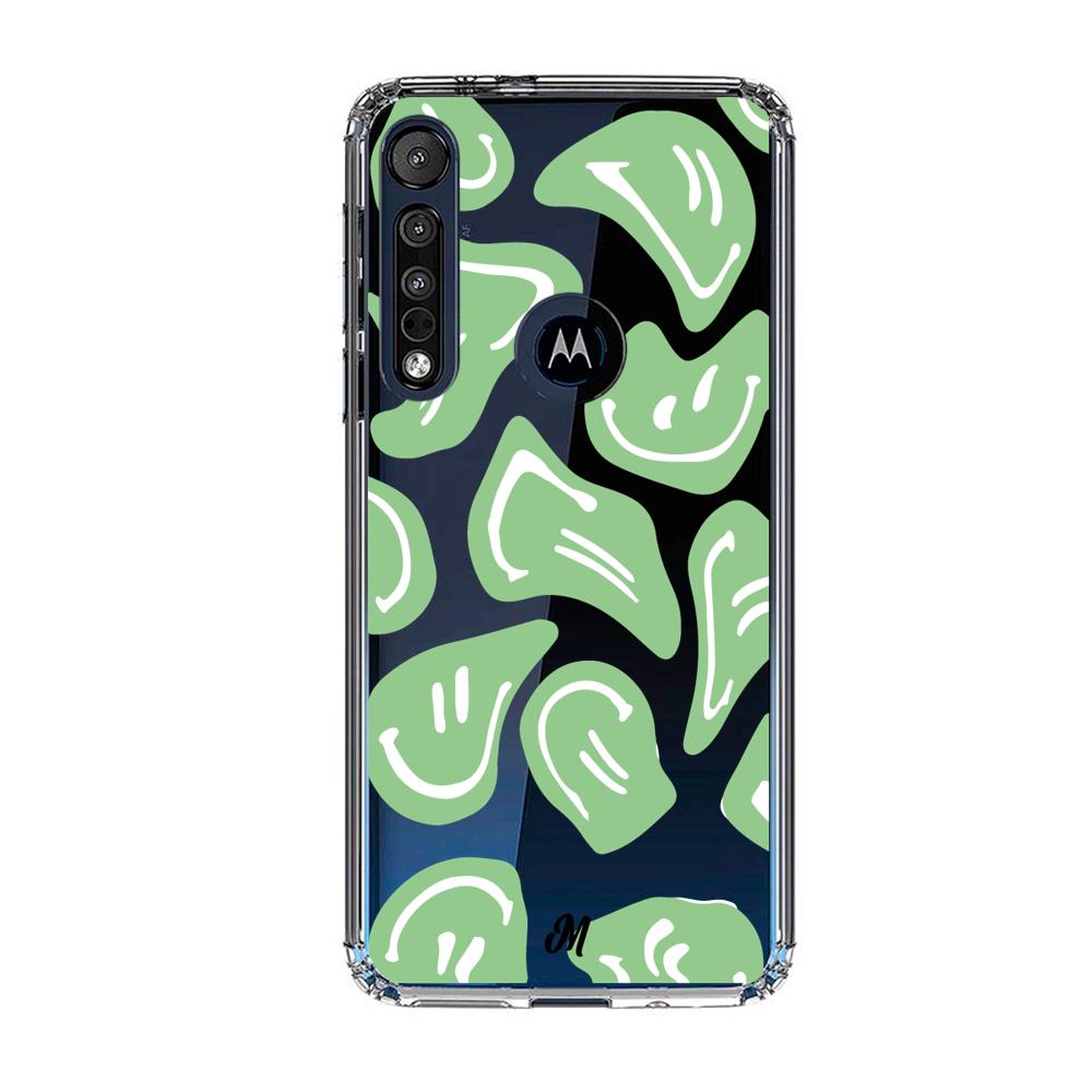 Case para Motorola G8 plus Happy Face Verde-  - Mandala Cases