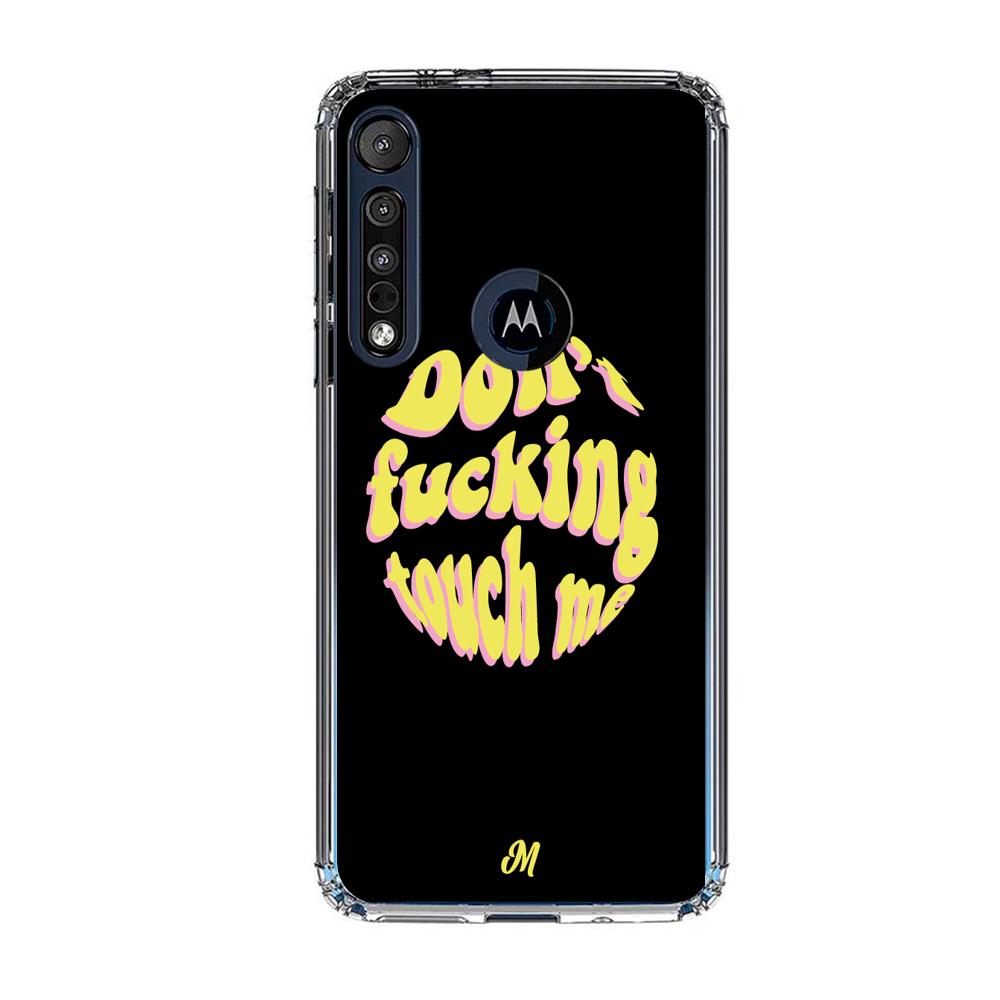 Case para Motorola G8 plus Don't fucking touch me amarillo - Mandala Cases