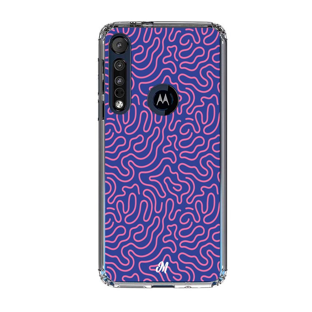 Case para Motorola G8 plus Pink crazy lines - Mandala Cases