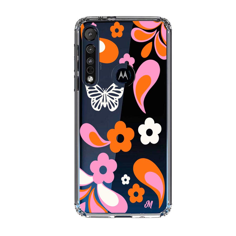 Case para Motorola G8 plus Flores rojas aesthetic - Mandala Cases