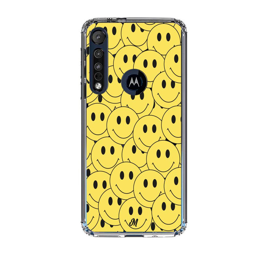Case para Motorola G8 plus Yellow happy faces - Mandala Cases