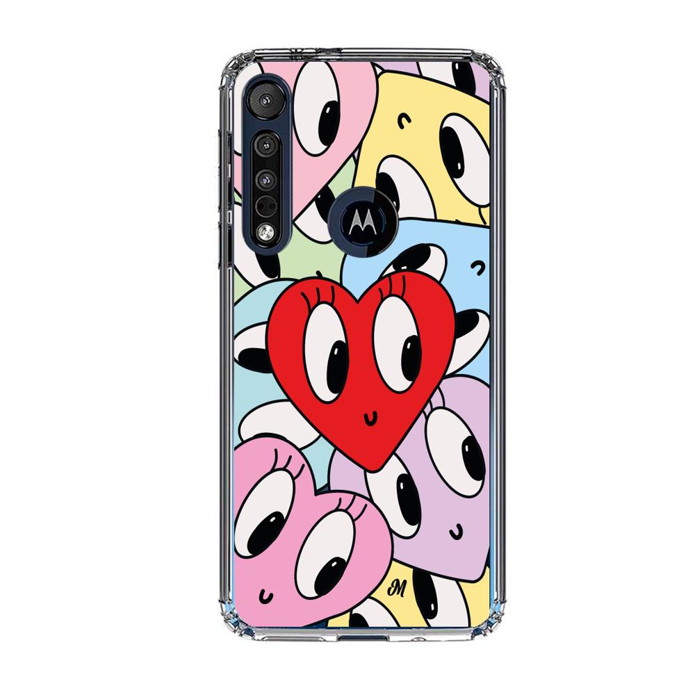 Case para Motorola G8 plus Corazones felices - Mandala Cases