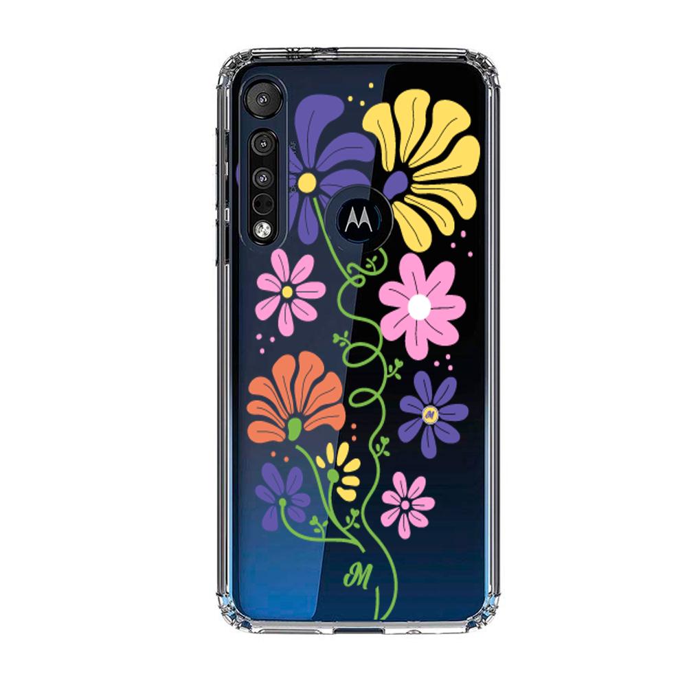 Case para Motorola G8 plus Flores abstractas - Mandala Cases