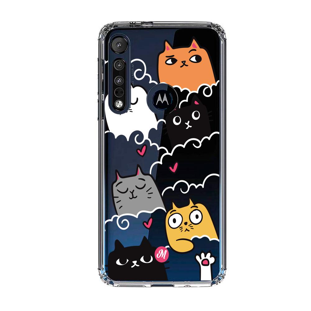 Cases para Motorola G8 plus GATICOS EN LAS NUBES - Mandala Cases