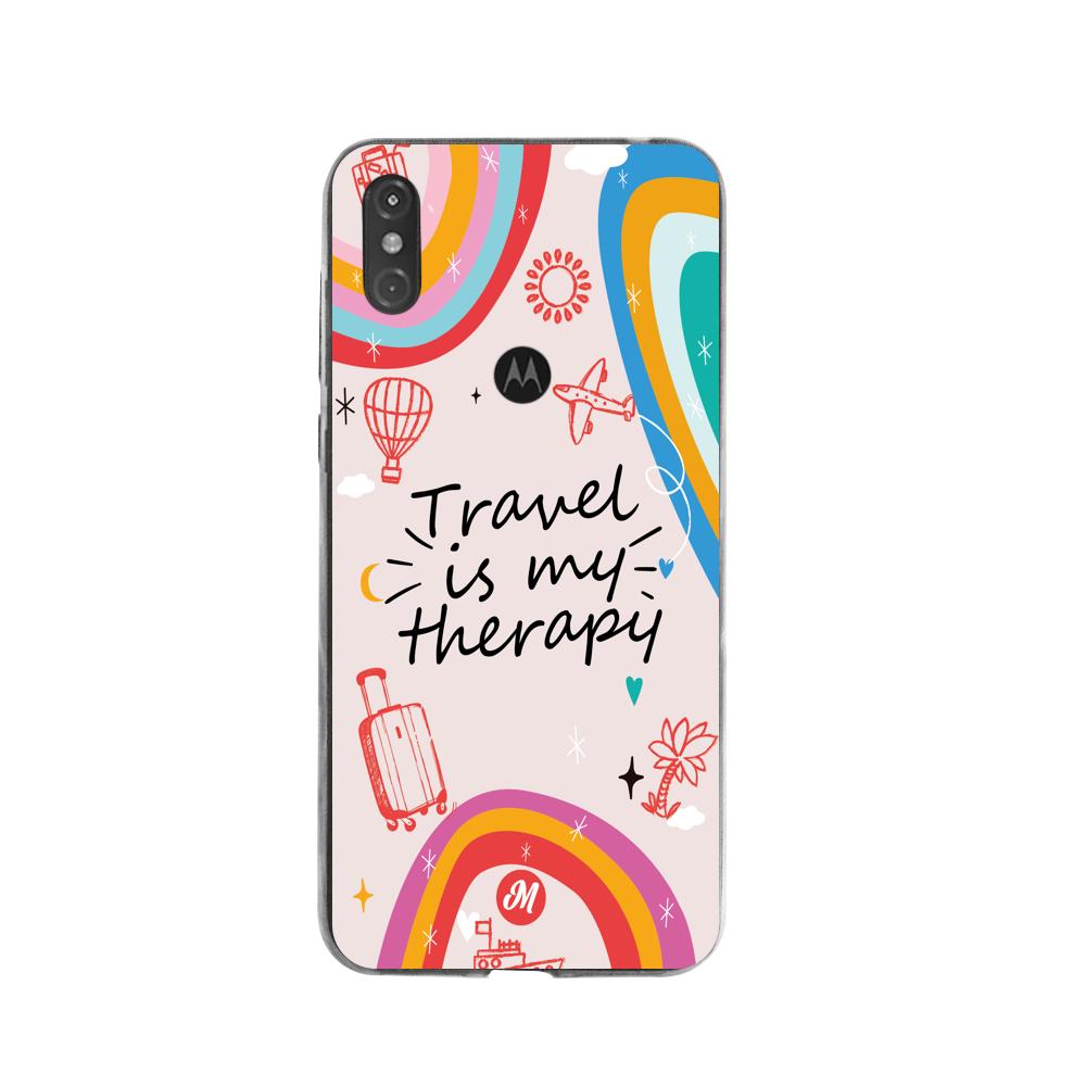 Cases para Moto One TRAVEL IS MY THERAPY - Mandala Cases