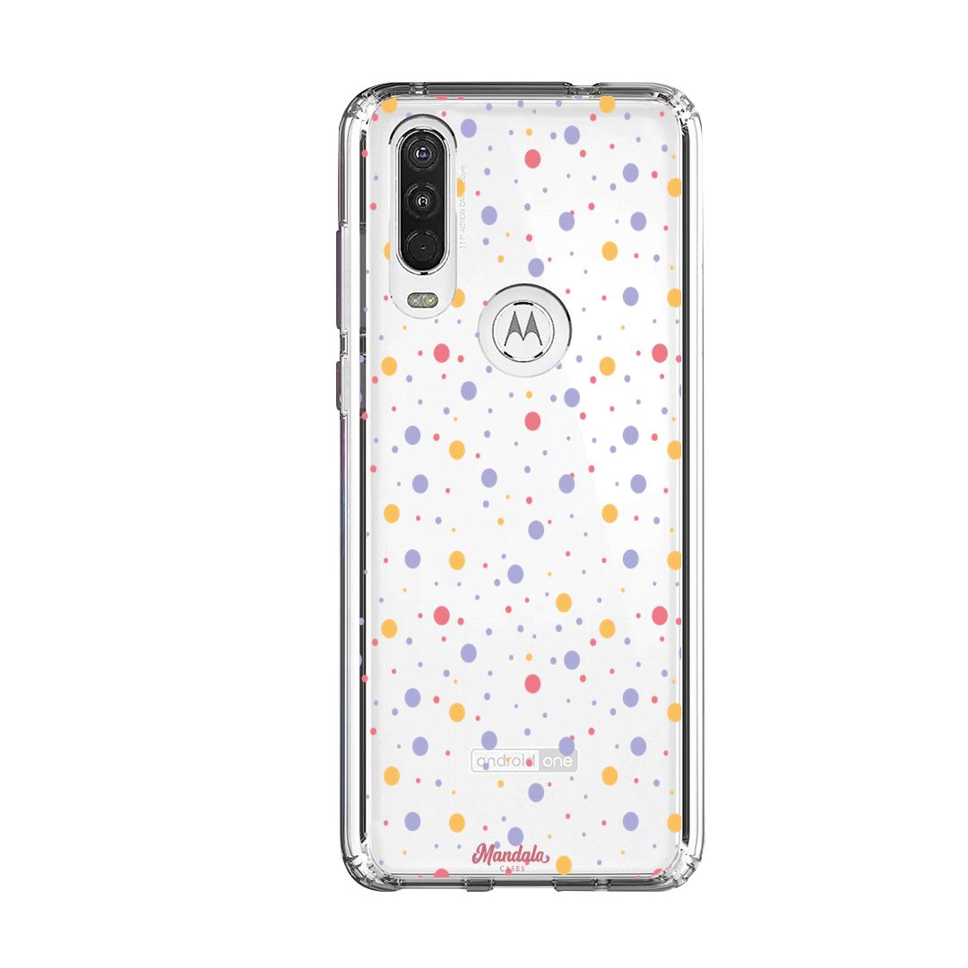 Case para Motorola One Action puntos de coloridos-  - Mandala Cases