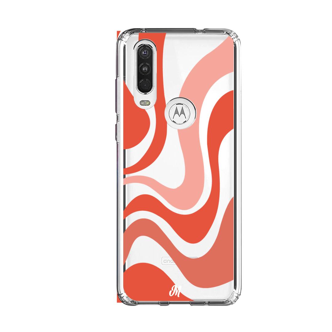 Case para Motorola One Action Groovy rojo - Mandala Cases