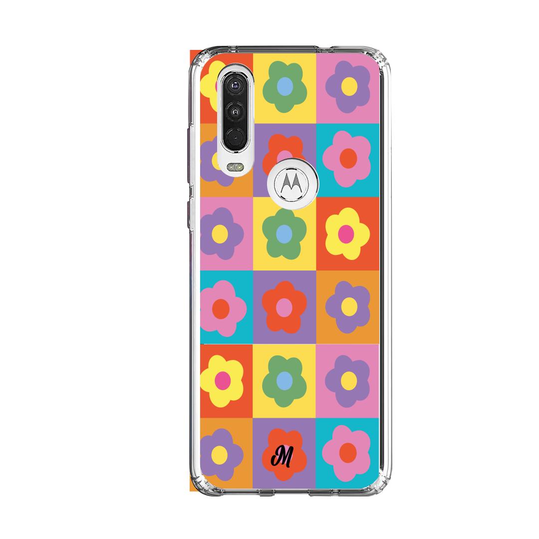 Case para Motorola One Action Colors and Flowers - Mandala Cases