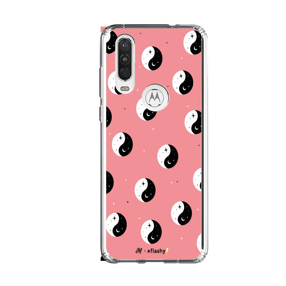 Case para Motorola One Action PINK YING YANG  - Mandala Cases