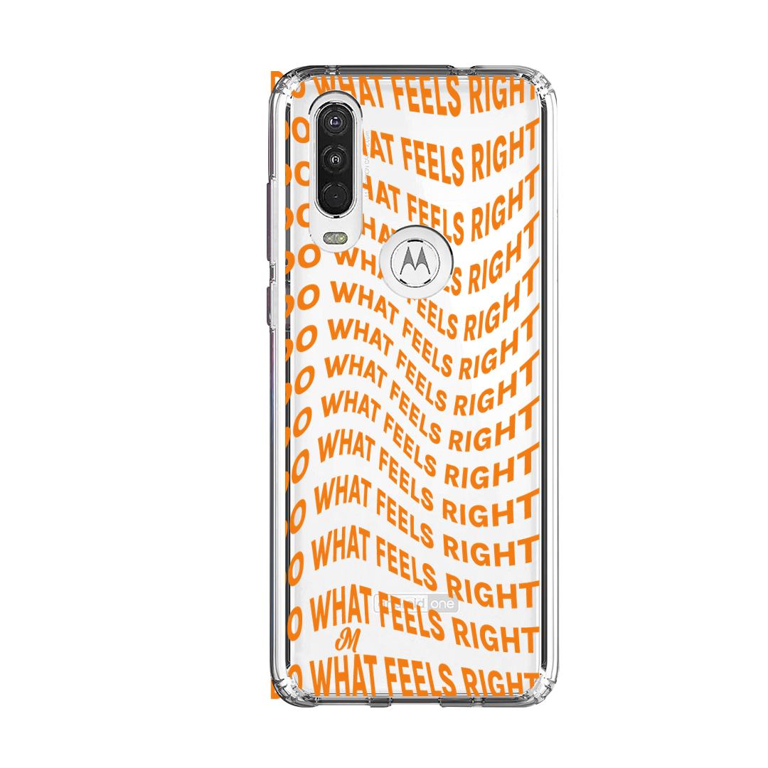 Case para Motorola One Action Do What Feels Right - Mandala Cases