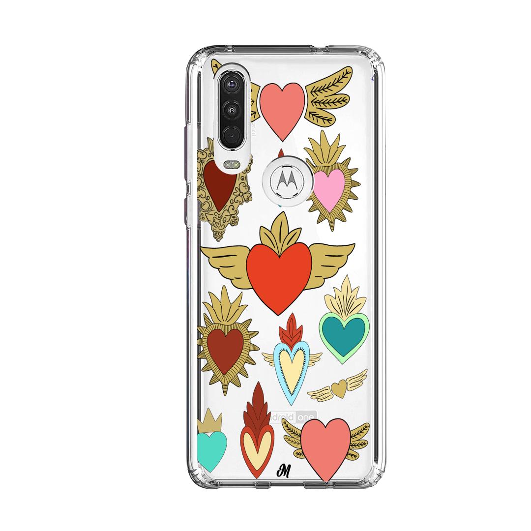 Case para Motorola One Action corazon angel - Mandala Cases