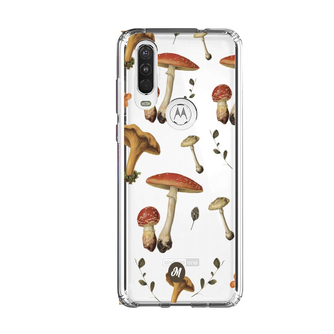 Cases para Motorola One Action Mushroom texture - Mandala Cases