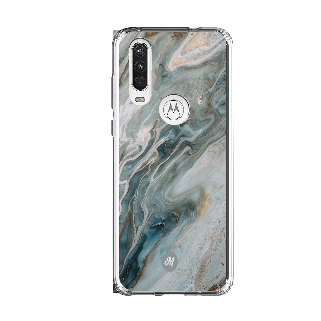 Cases para Motorola One Action liquid marble gray - Mandala Cases