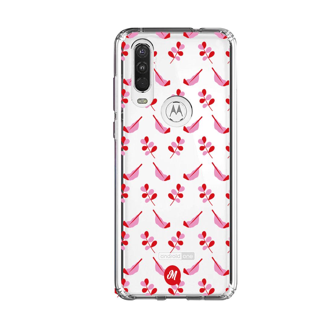 Cases para Motorola One Action Funda de Hojas Remake - Mandala Cases