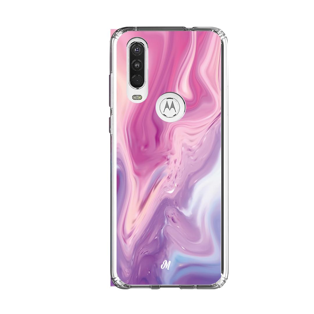 Cases para Motorola One Action Marmol liquido pink - Mandala Cases