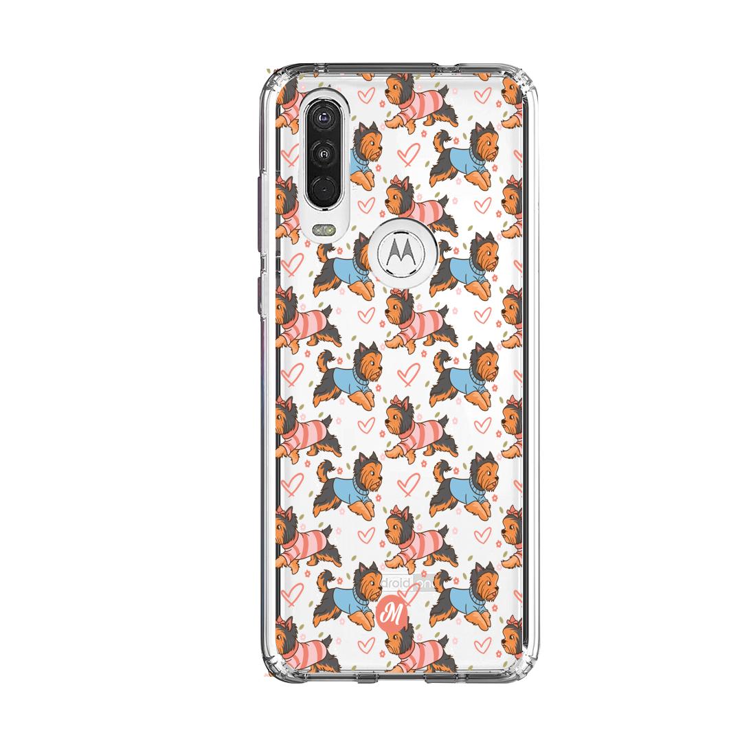 Cases para Motorola One Action Yorkshire enamorado - Mandala Cases