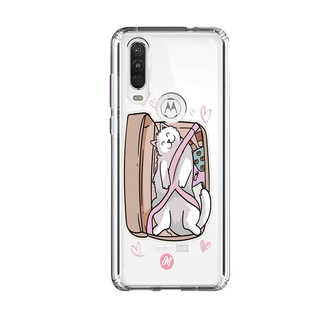 Cases para Motorola One Action TRAVEL CAT - Mandala Cases