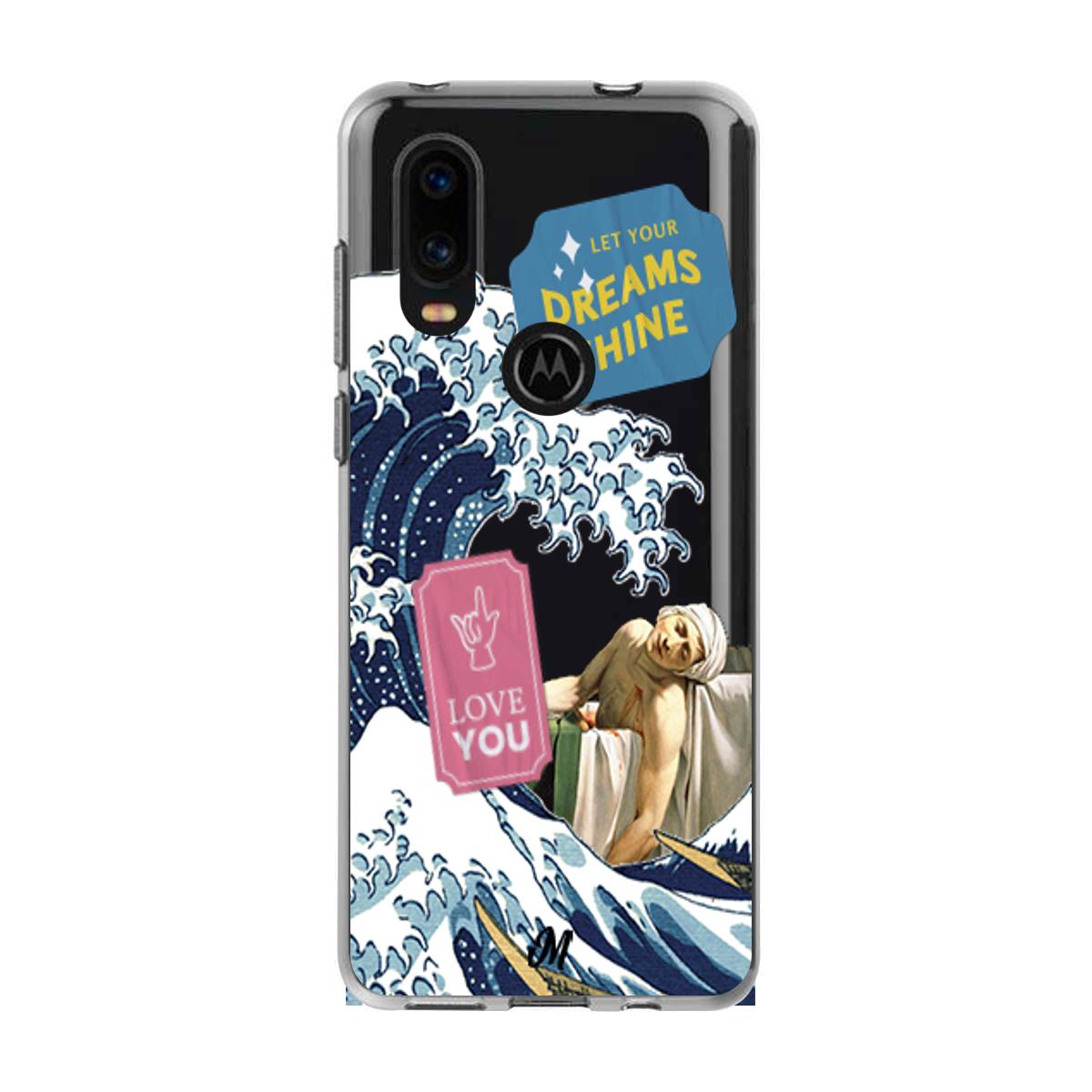 Case para Motorola P40 Ola de sueños - Mandala Cases