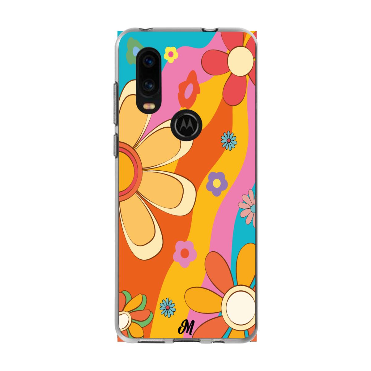 Case para Motorola P40 Hippie Flowers - Mandala Cases