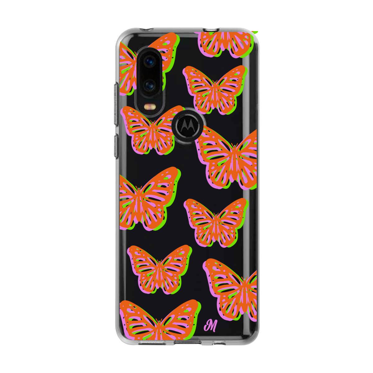 Case para Motorola P40 Mariposas rojas aesthetic - Mandala Cases