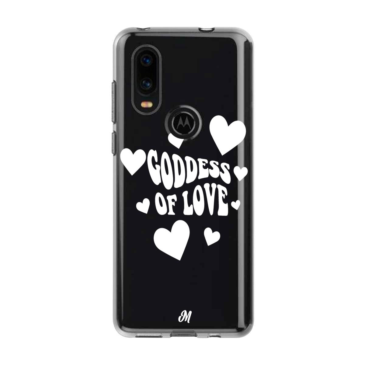 Case para Motorola P40 Goddess of love blanco - Mandala Cases