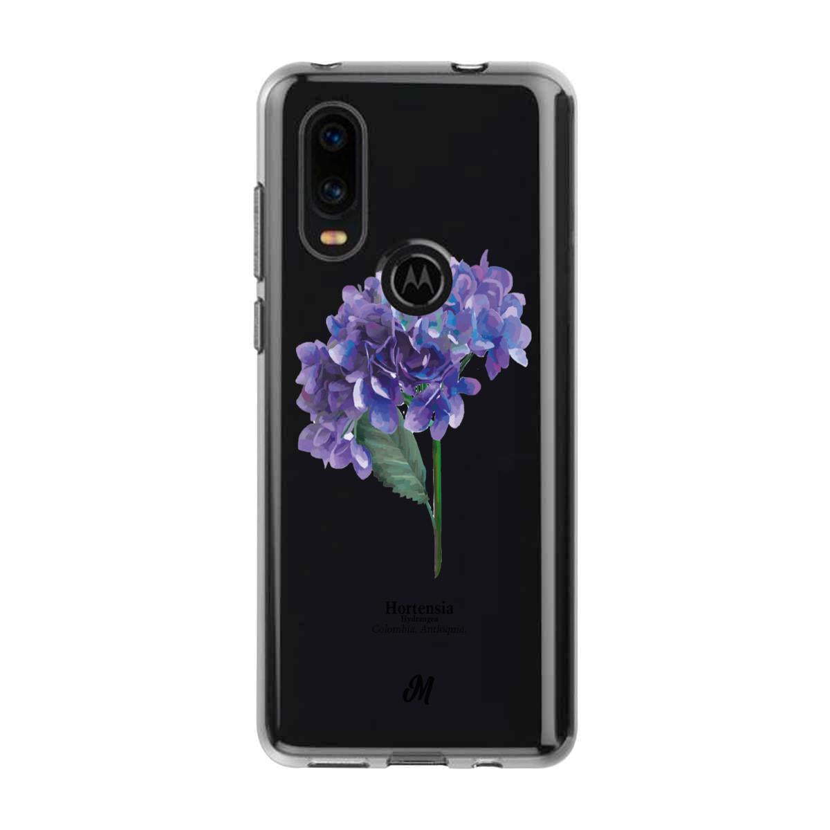 Case para Motorola P40 Hortensia lila - Mandala Cases
