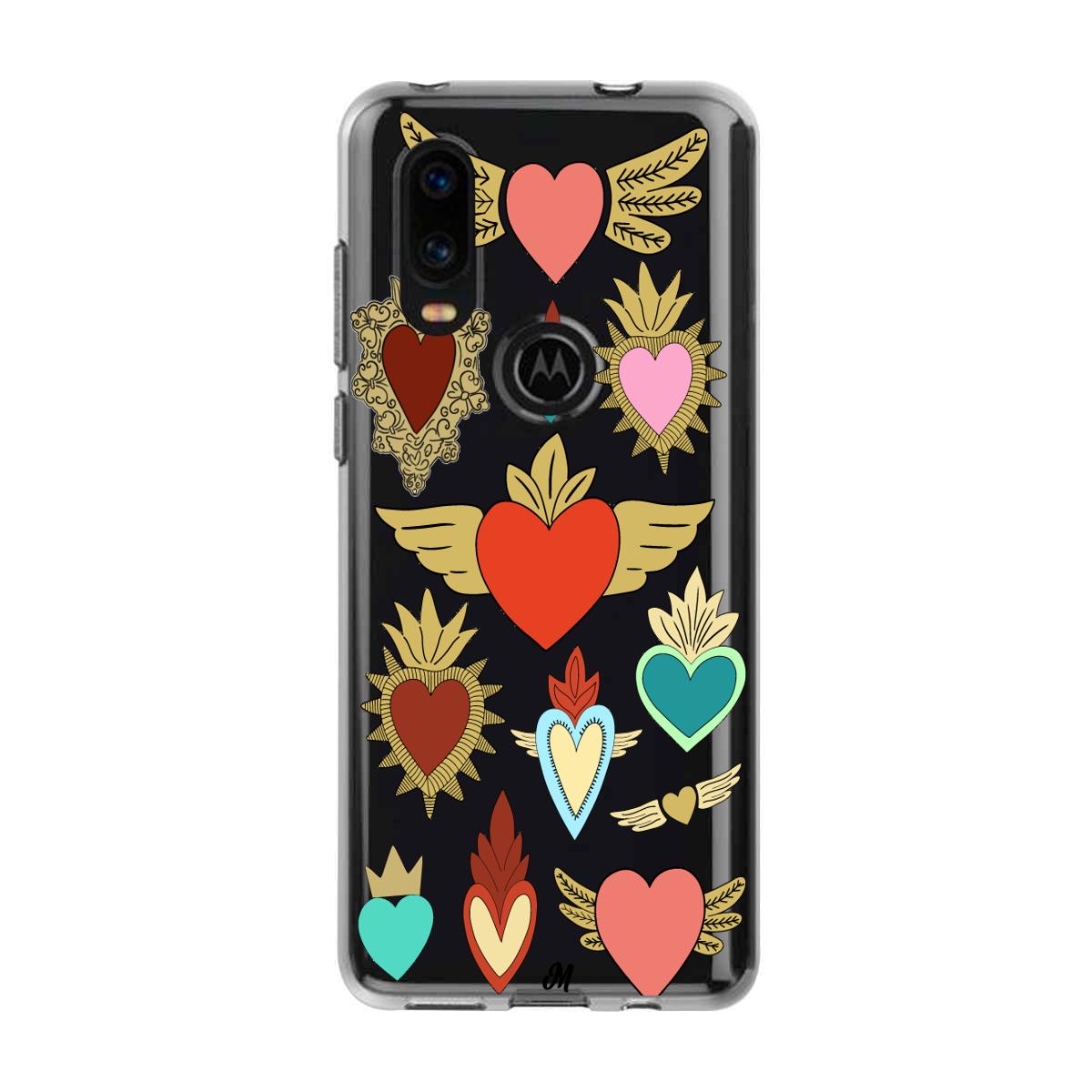 Case para Motorola P40 corazon angel - Mandala Cases