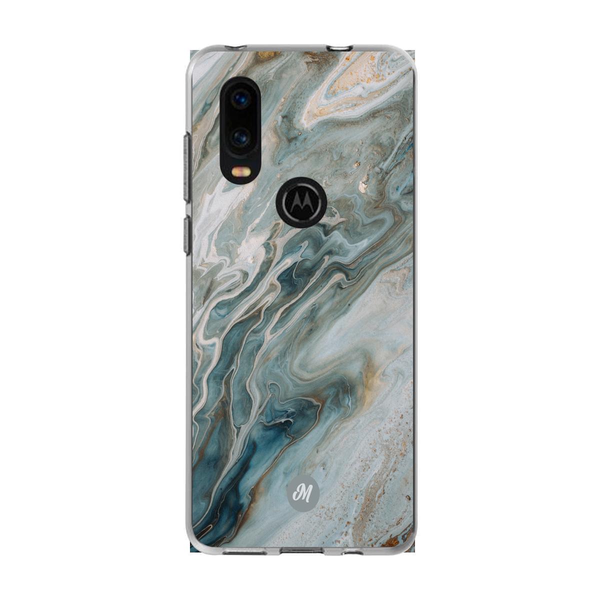 Cases para Motorola P40 liquid marble gray - Mandala Cases