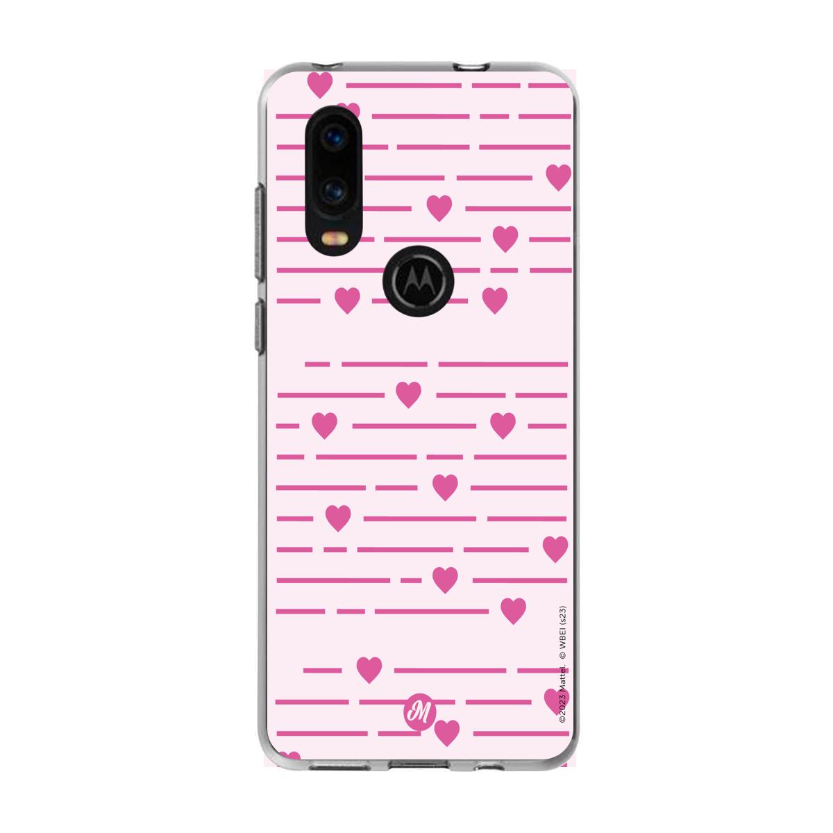 Cases para Motorola P40 Funda Barbie™ line heart - Mandala Cases