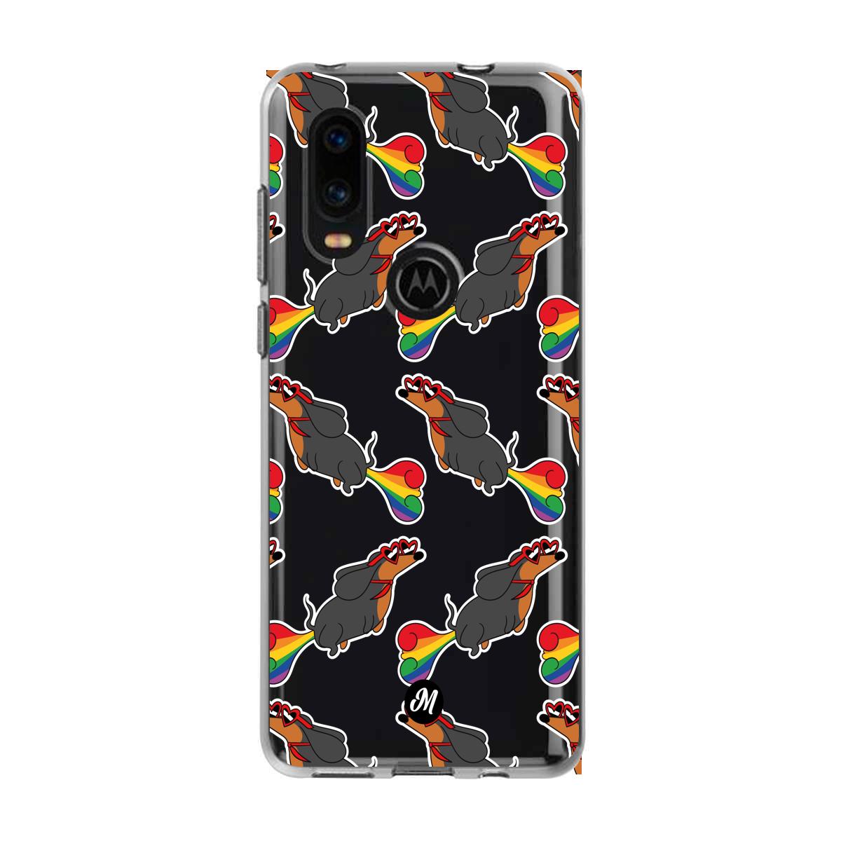 Cases para Motorola P40 PERRO ARCOÍRIS - Mandala Cases