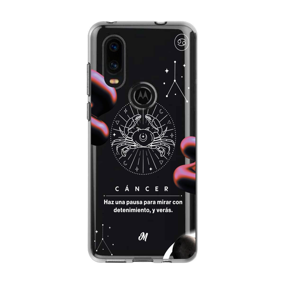 Cases para Motorola P40 CANCER 24 TRANSPARENTE - Mandala Cases
