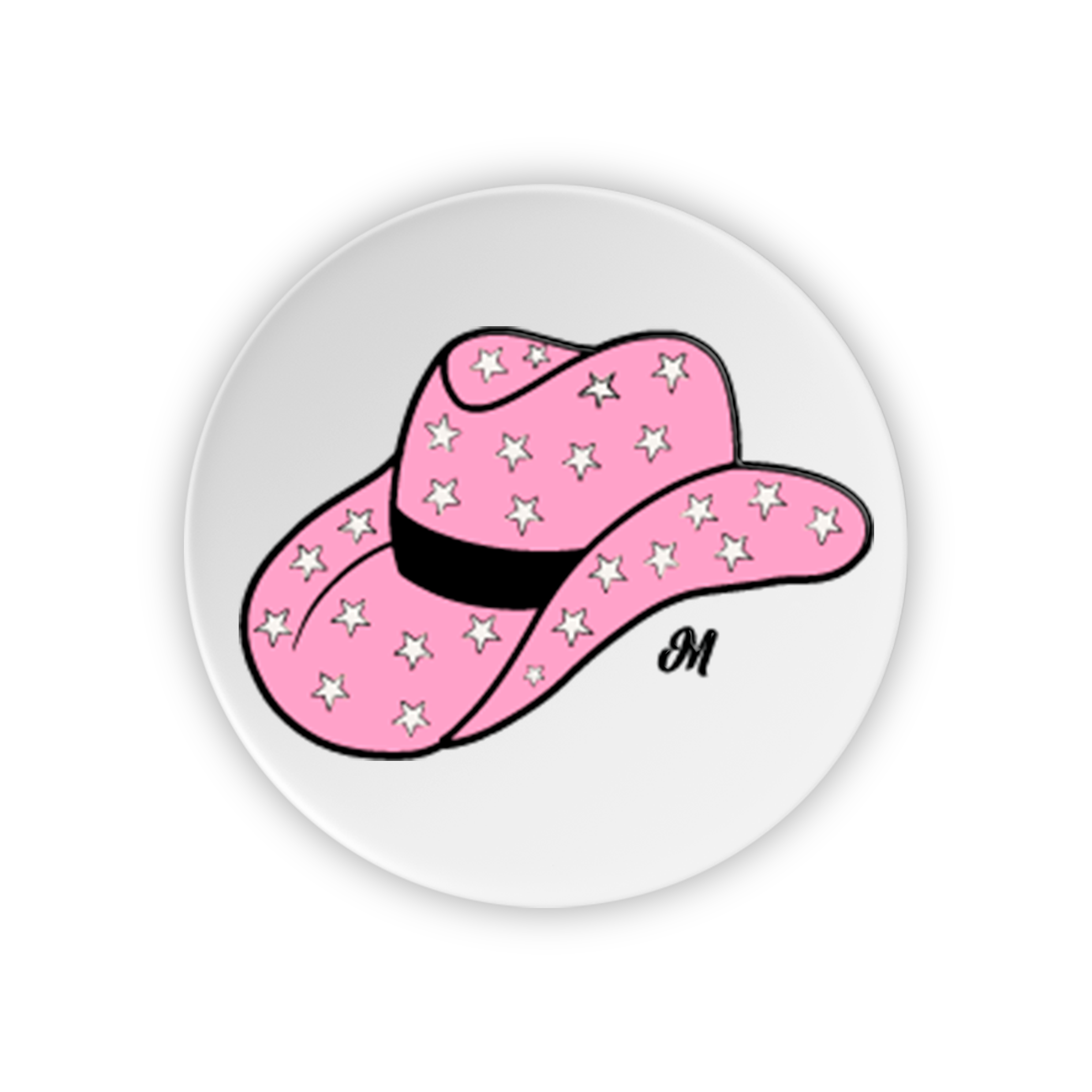 Sombrero vaquera rosado Phone holder - Mandala Cases