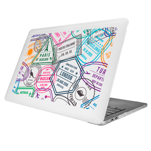 Passport Stamps MacBook Case - Mandala Cases