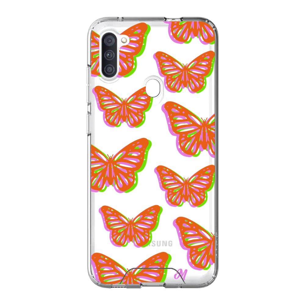 Case para Samsung M11 Mariposas rojas aesthetic - Mandala Cases