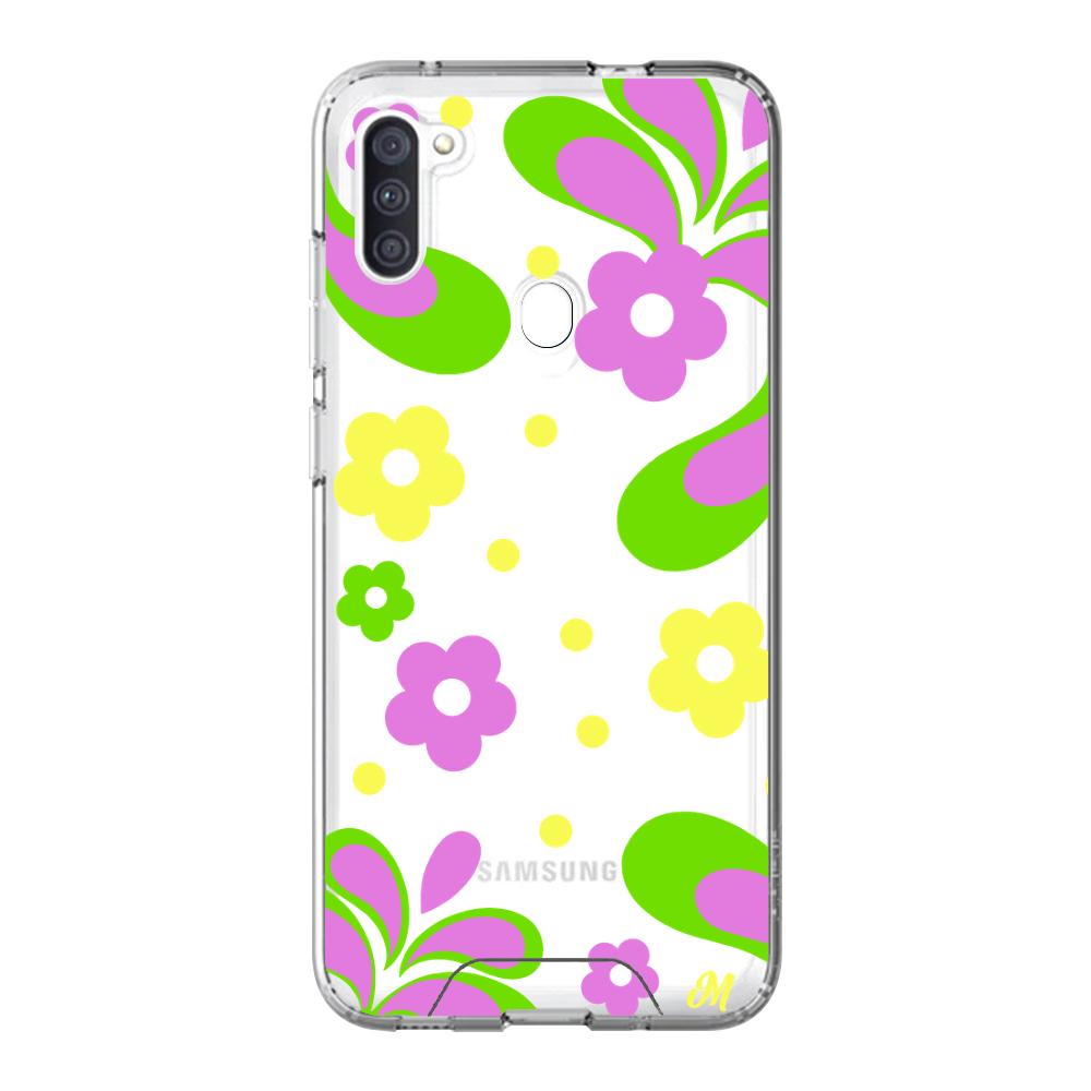 Case para Samsung M11 Flores moradas aesthetic - Mandala Cases