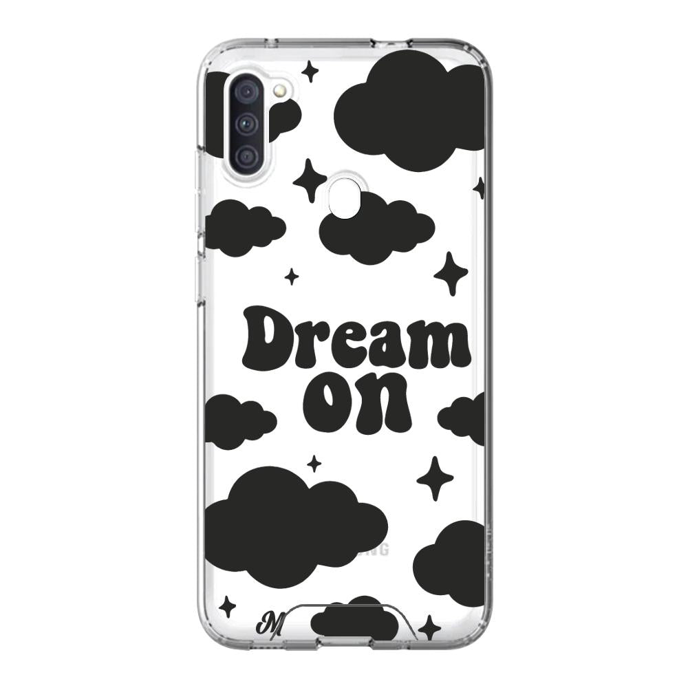 Case para Samsung M11 Dream on negro - Mandala Cases