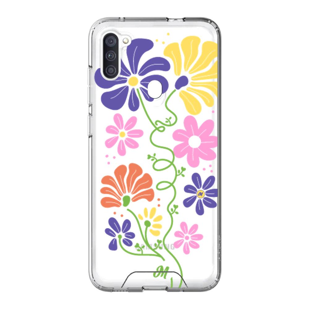 Case para Samsung M11 Flores abstractas - Mandala Cases