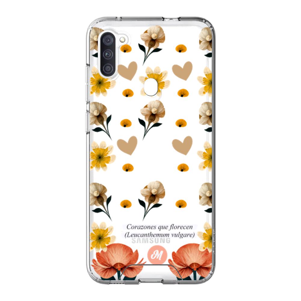 Cases para Samsung M11 Corazones que florecen - Mandala Cases
