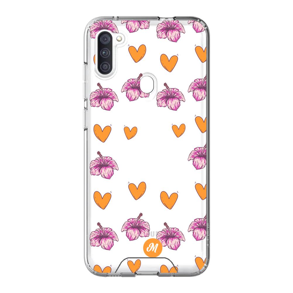 Cases para Samsung M11 Amor naranja - Mandala Cases