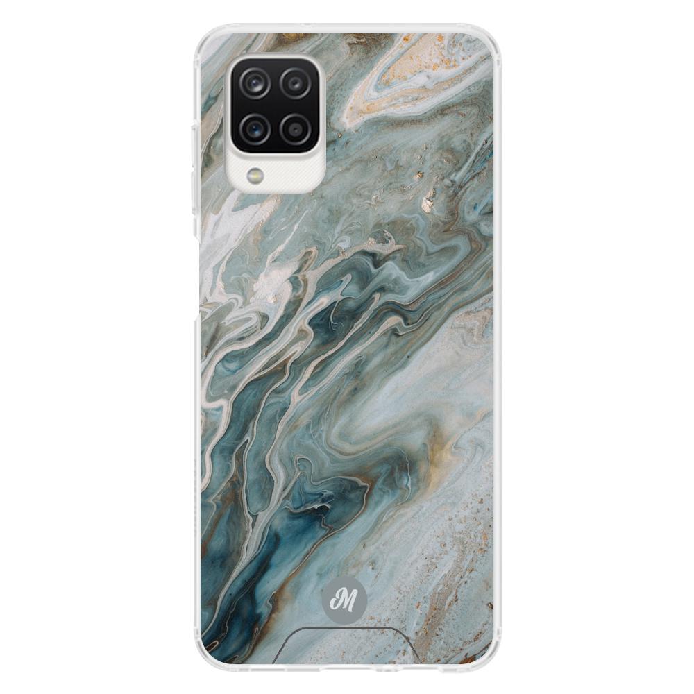Cases para Samsung A12 liquid marble gray - Mandala Cases
