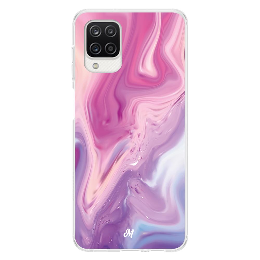 Cases para Samsung A12 Marmol liquido pink - Mandala Cases