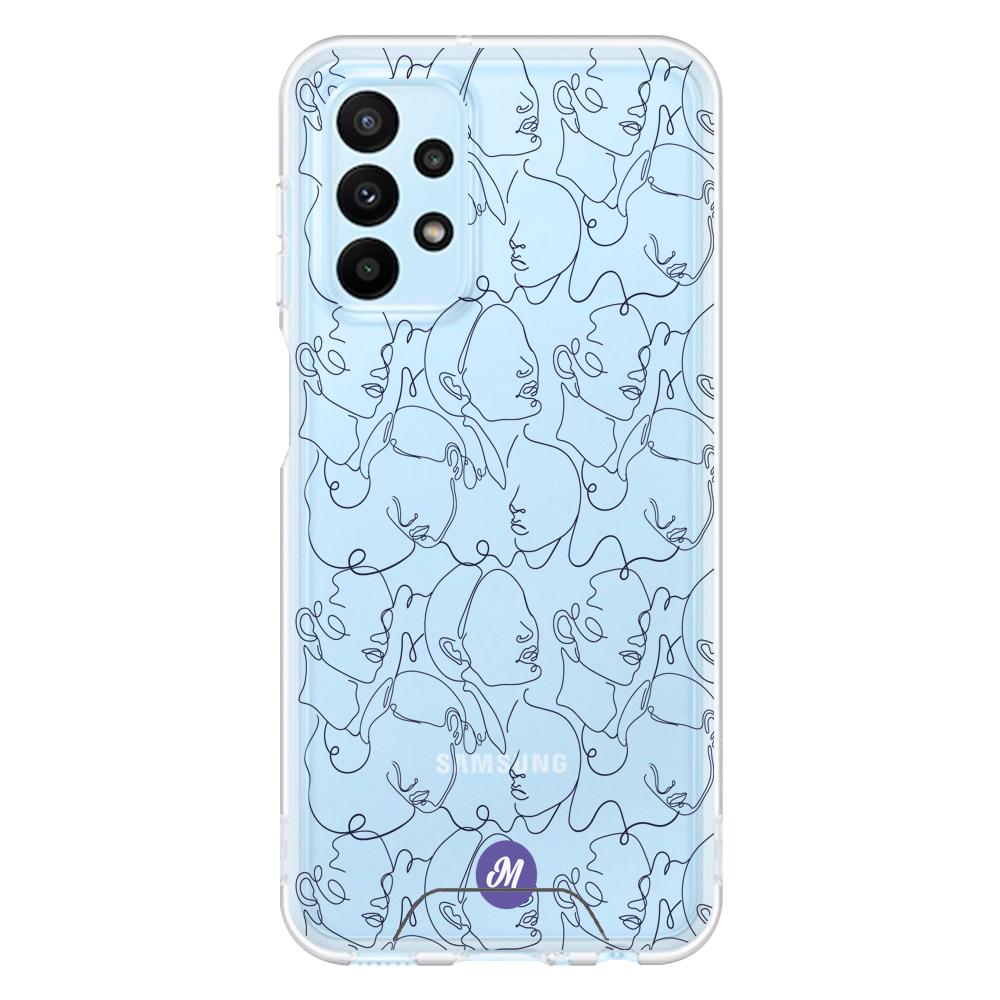 Cases para Samsung A13 4G Funda Caras en Líneas Remake - Mandala Cases