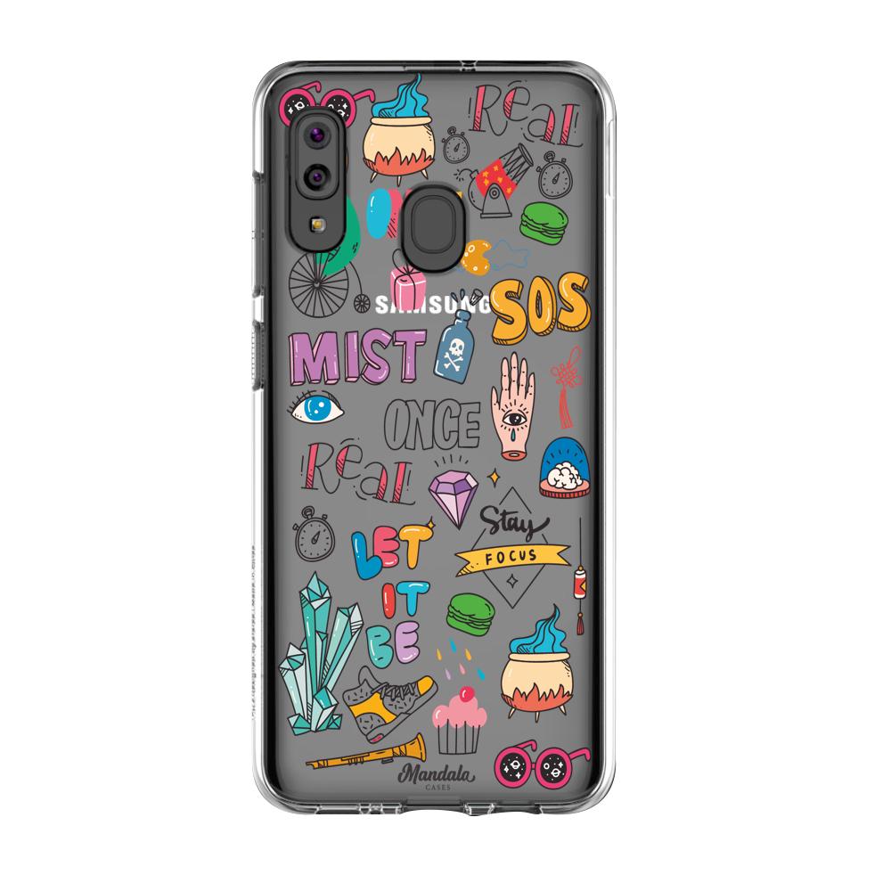 Case para Samsung A20S Funda Mist Stickers  - Mandala Cases
