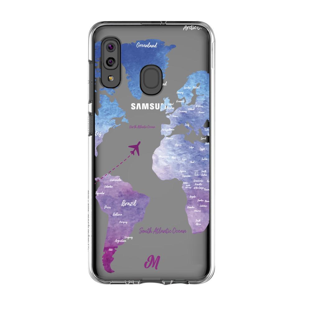 Case para Samsung A20S Funda Funda Mapa de Color - Mandala Cases