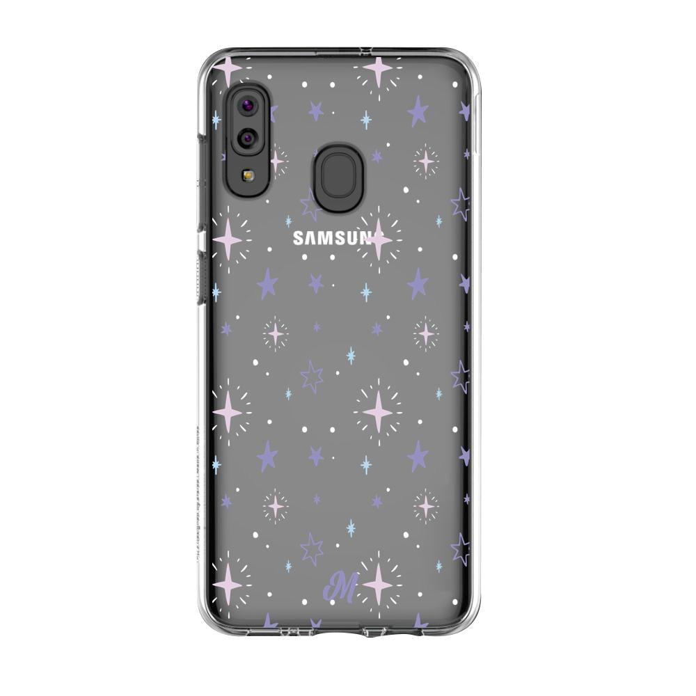 Case para Samsung A20S Funda Estrellas Moradas  - Mandala Cases