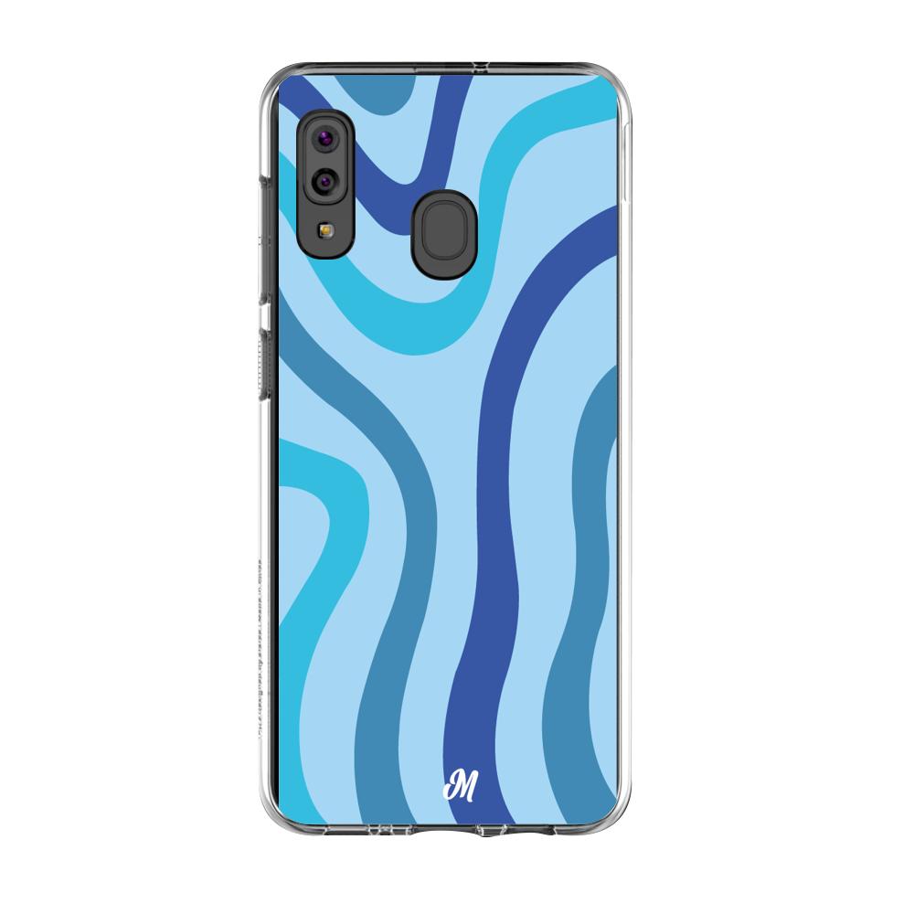 Case para Samsung A20S Líneas Azules - Mandala Cases