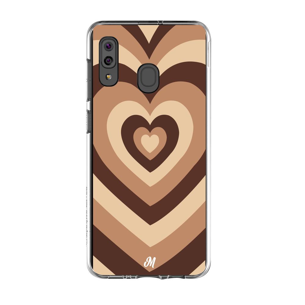 Case para Samsung A20S Corazón café - Mandala Cases