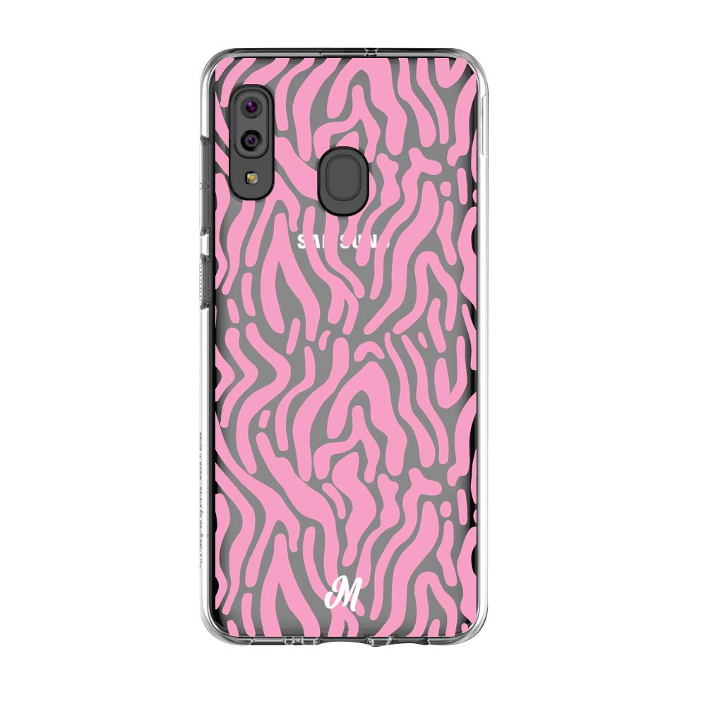 Case para Samsung A20S Líneas Rosadas - Mandala Cases