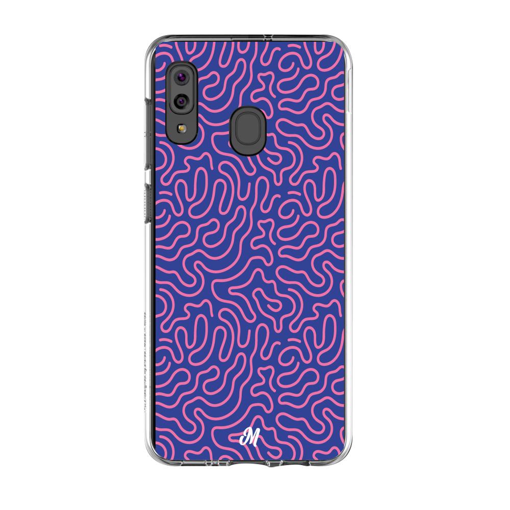 Case para Samsung A20S Pink crazy lines - Mandala Cases